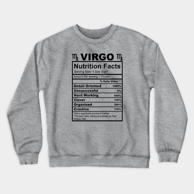 Virgo Facts Crewneck Sweatshirt by thechicgeek